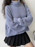 Christmas gifts Turtleneck Sweater Women New Autumn Winter Thick Warm Pullover Top Oversized Casual Loose Knitted Jumper Female Pull Clothes