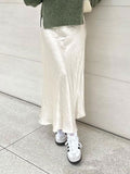 Billlnai   High Waist Loose Female Long Skirt Solid Casual Elegant Streetwear Fashion Lace-Up Slim Y2k Outfits For Women Maxi Skirt