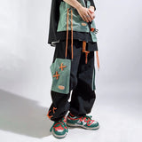 Billlnai - Hip Hop Cargo Pants Men Men's Oversize Couples Matching Clothing Y2K Japanese Steetwear Pockets Patchwork Harajuku