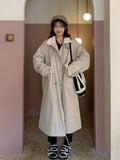 Billlnai Warm Long Padded Jacket Women's Designer Niche Winter New Windbreaker Korean Oversize Cotton Coat Plus Velvet Thick Parkas