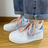 Flat Platform Shoes Plus Size 43 44 Skate Shoes Macarone Candy Woman Ins leisure New Chic Women Tide Low Top Sneakers Streetwear