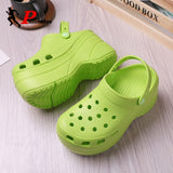 Summer Women Clogs Quick Dry Wedges Platform Garden Shoes Beach Sandals Home Slippers Thick Sole Increased Flip Flops for Women
