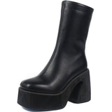 Billlnai 2023 Plus Size 43 Shoes Women High Platform Black Gothic Cosplay Comfortable Wedges Heels Sandal Slippers Summer Outdoor Slides
